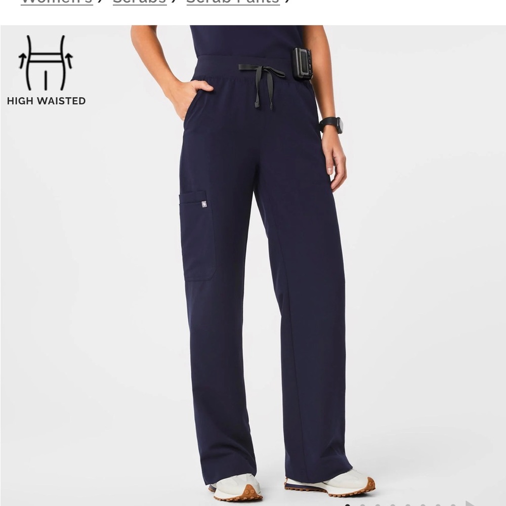 High-Waisted Navy Women's Pants